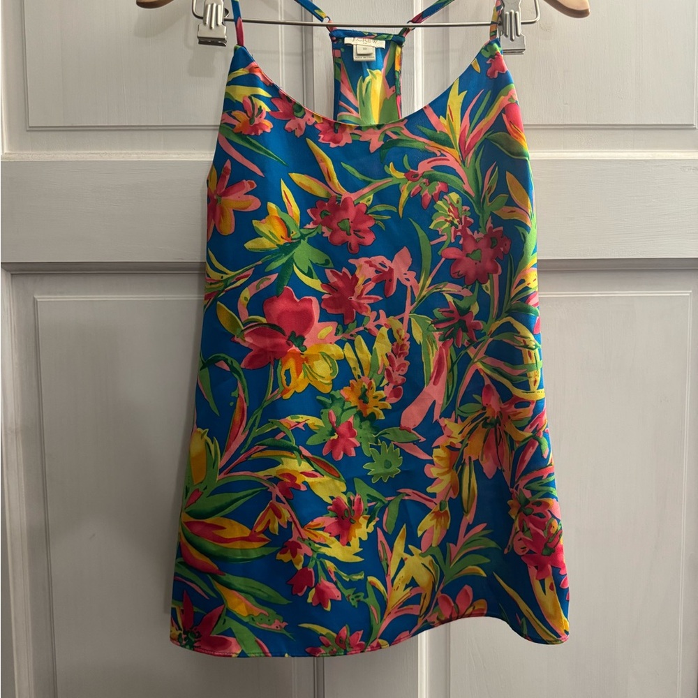 J Crew Floral Sleeveless Top - Multicolor